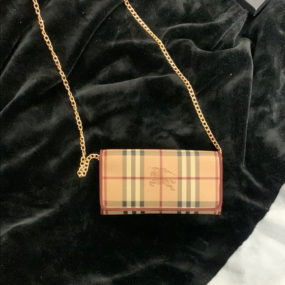 Plaid Tan and Gold Burberry Women's Bag
